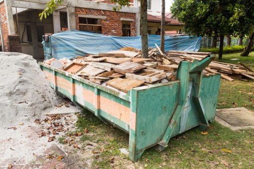 Residential waste collection trucks in Stoke Newington