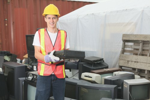 Professional furniture removal service in action
